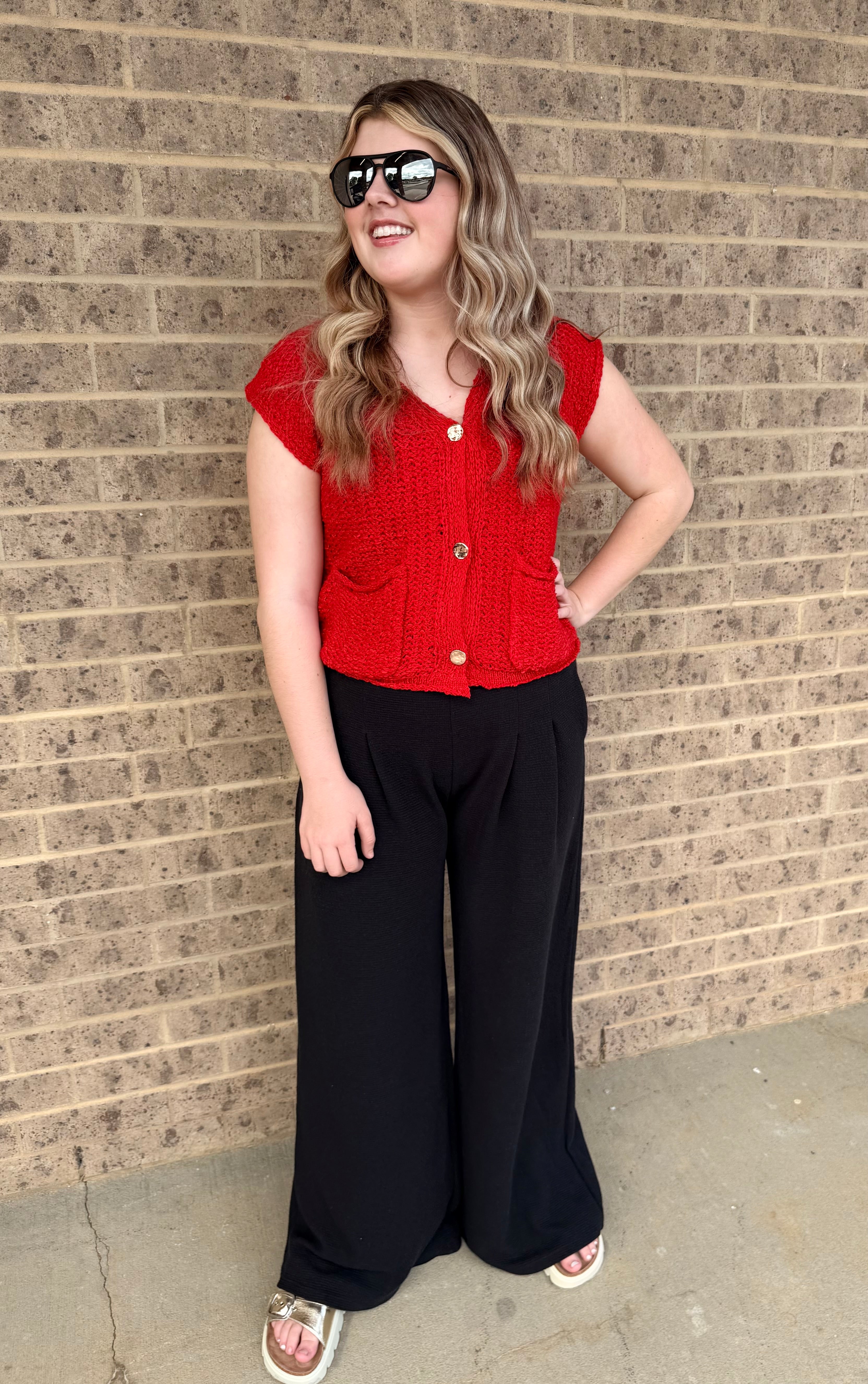 Addie Cloud Knit Wide Leg Pant