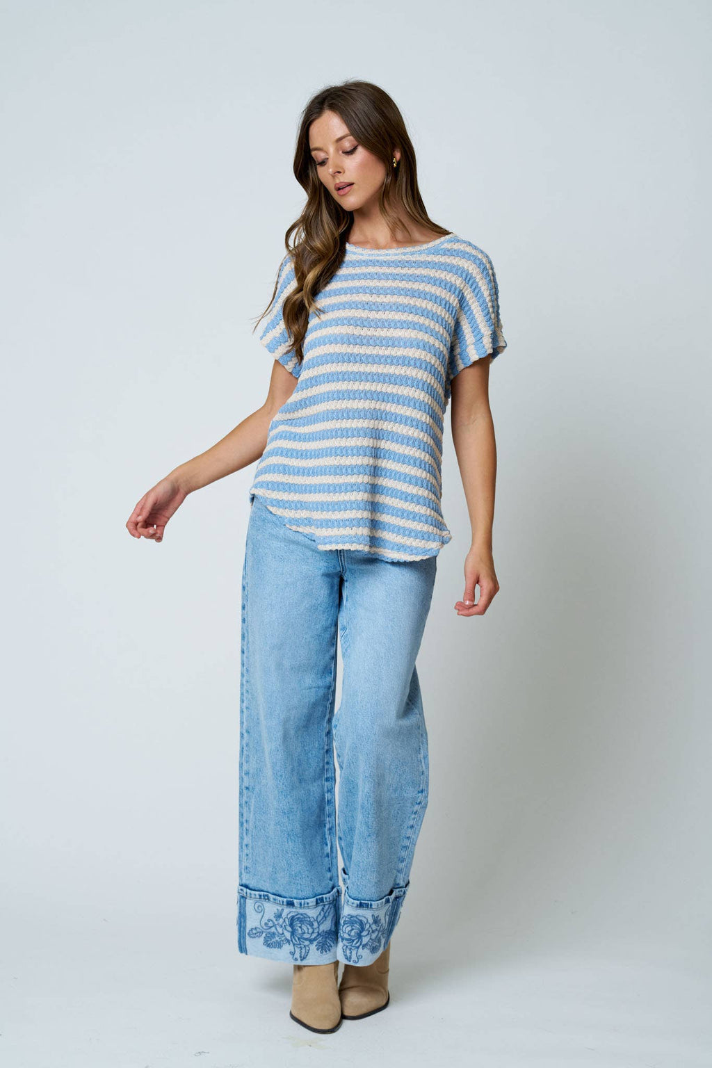 Venice Short Sleeve Round Neck Top