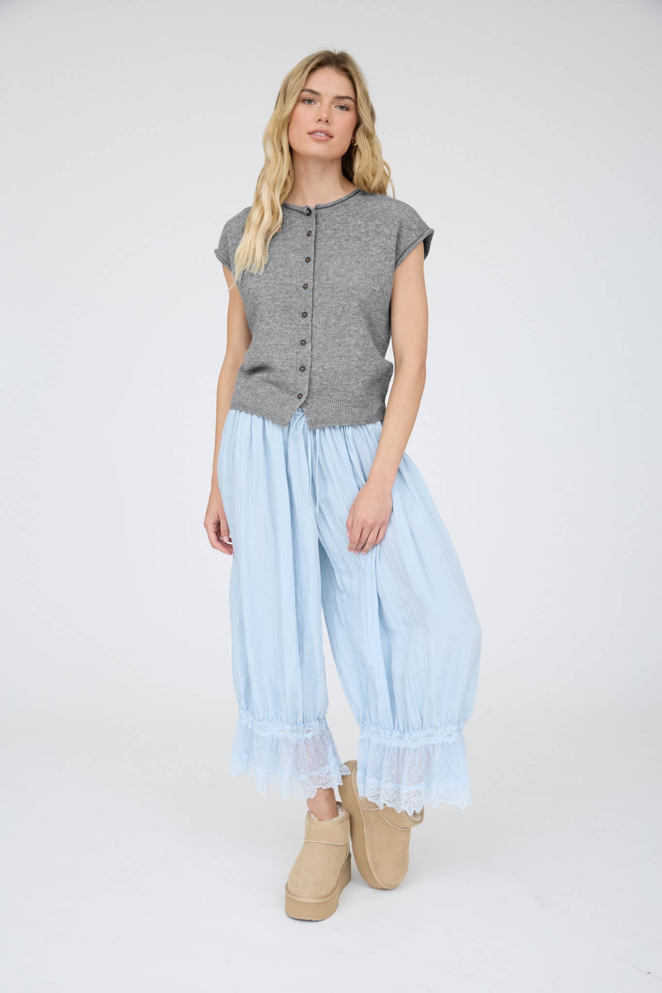Lisa Raw Edge Sleeveless Cardigan