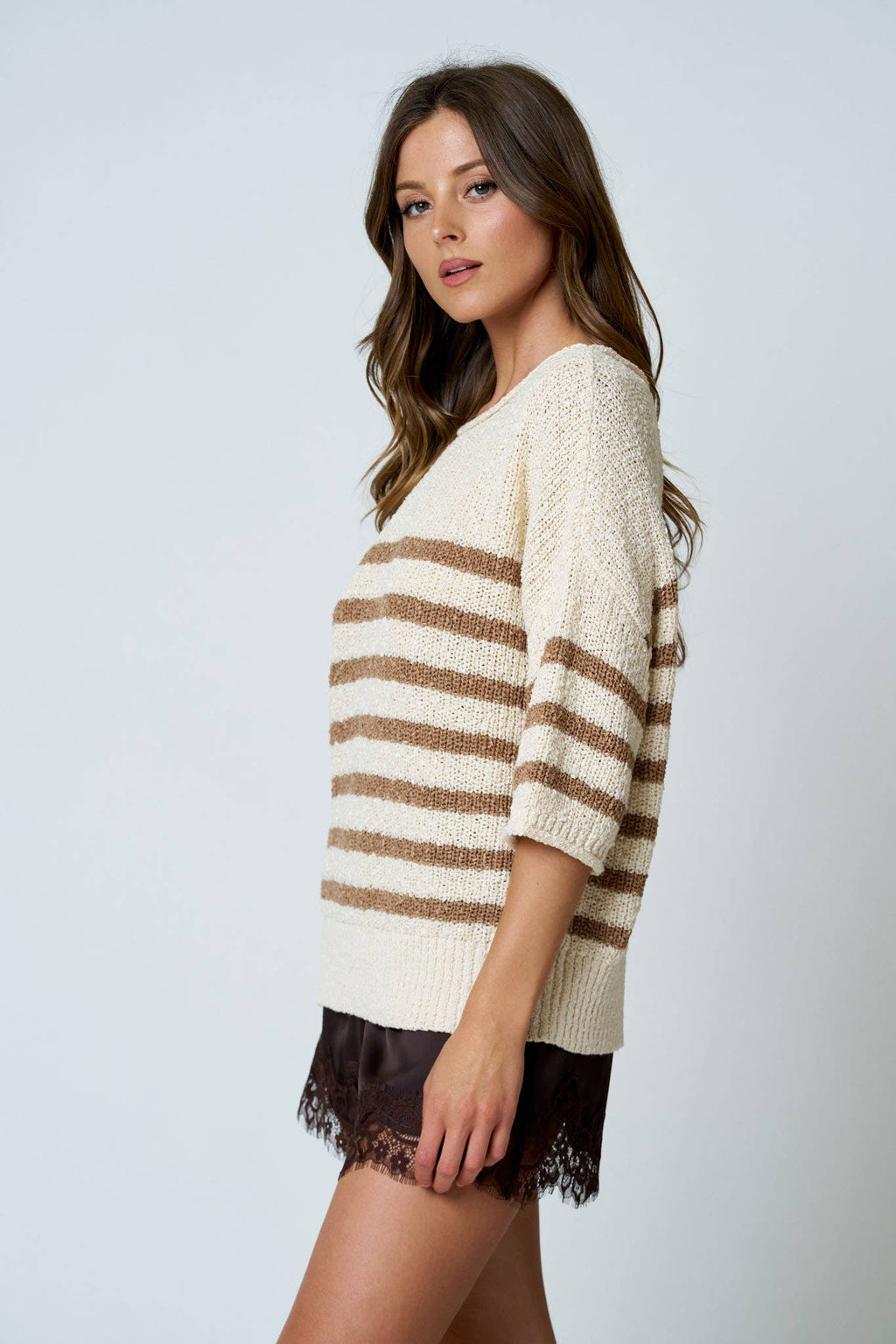 Memphis Half Sleeve Knit Sweater