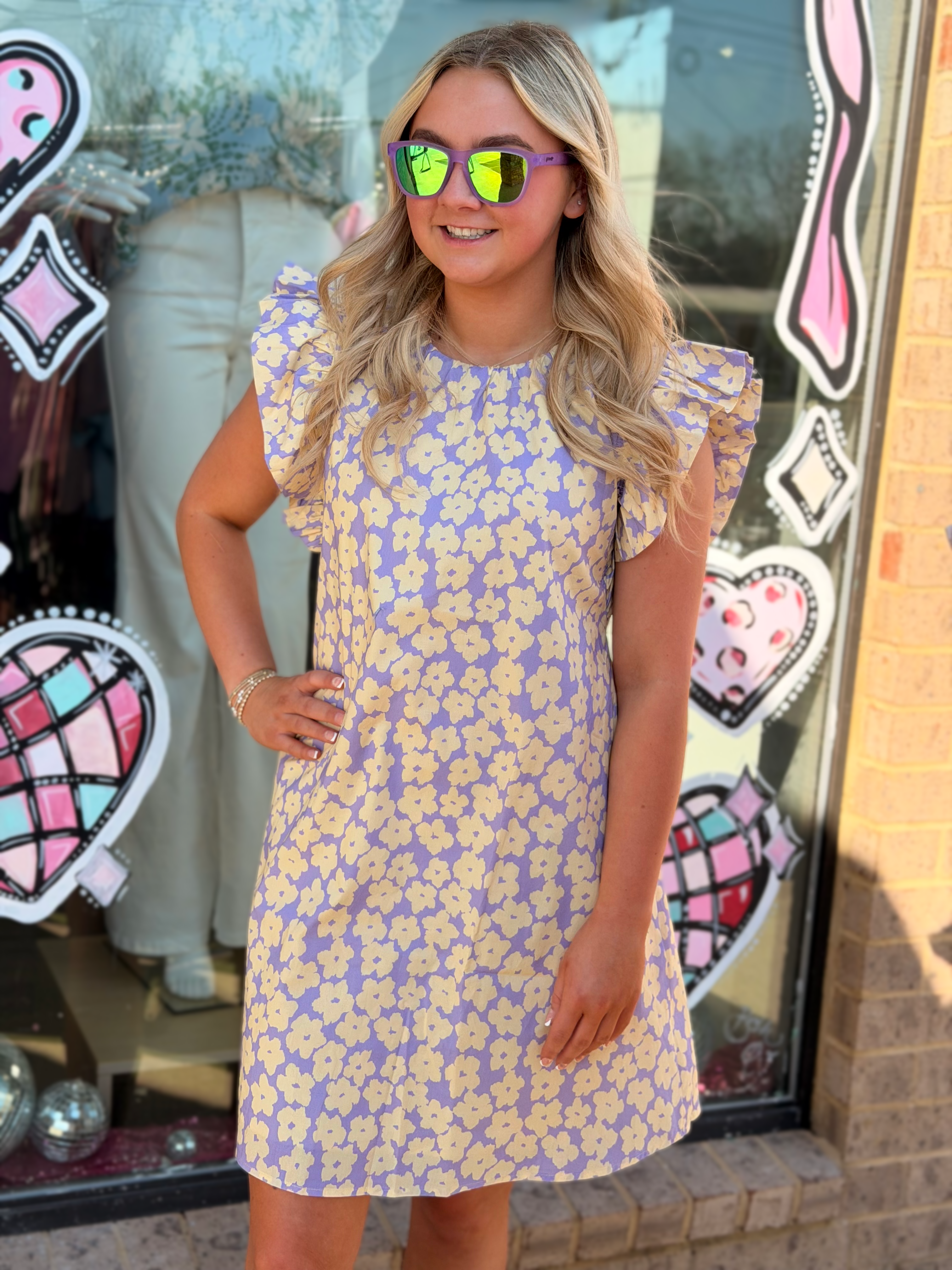 Erica Floral Tie Mini Dress