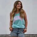 Lulu Mac Polka Dot Chalky Mint Comfort Colors Tank