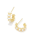 Cailin Crstl Huggie Gold/Ivory MOP