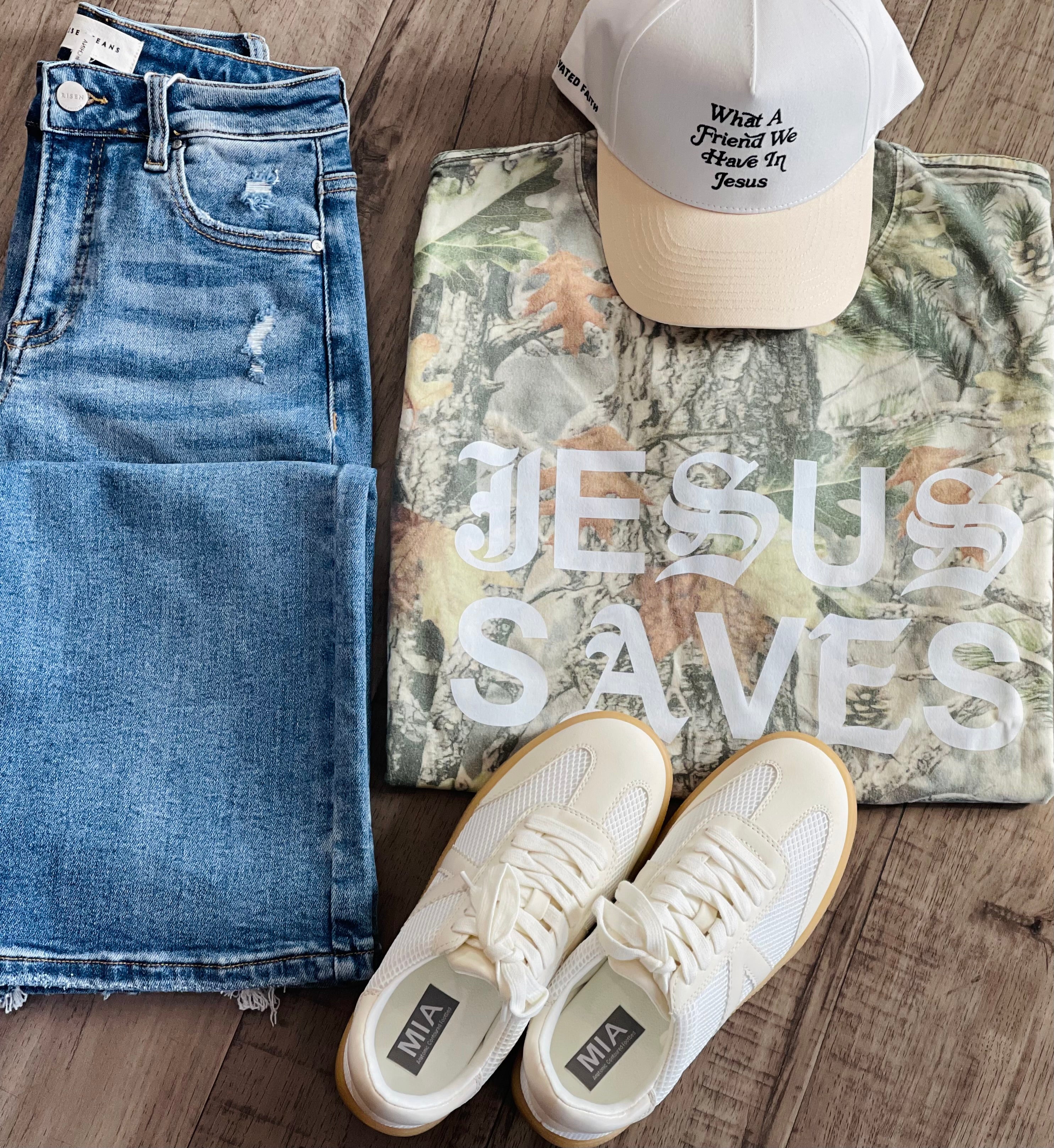 Jesus Saves Unisex Camo
