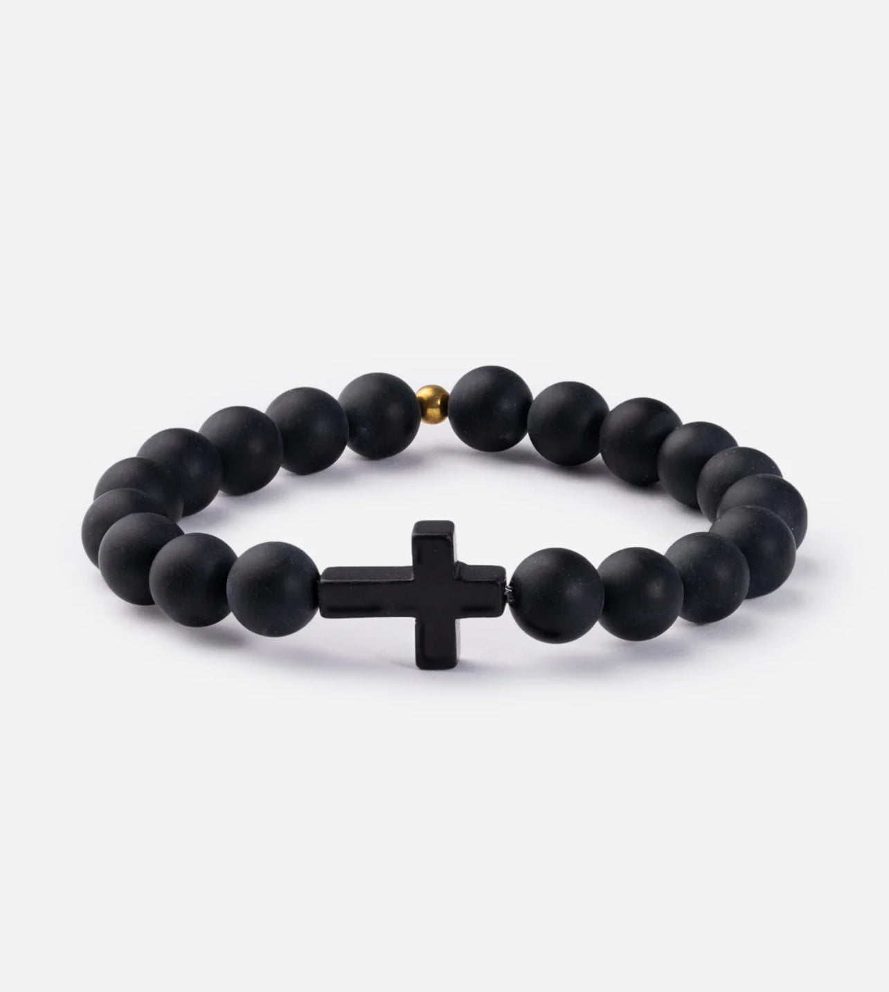 Classic Black Cross Bracelet by Elevated Faith