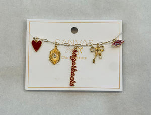 Razorbacks Paperclip Charm Necklace