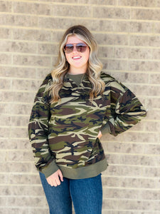 Here for the Camo Sweatshirt