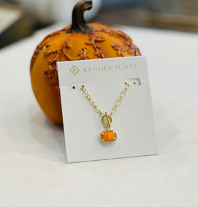 Pumpkin Link Chain Necklace