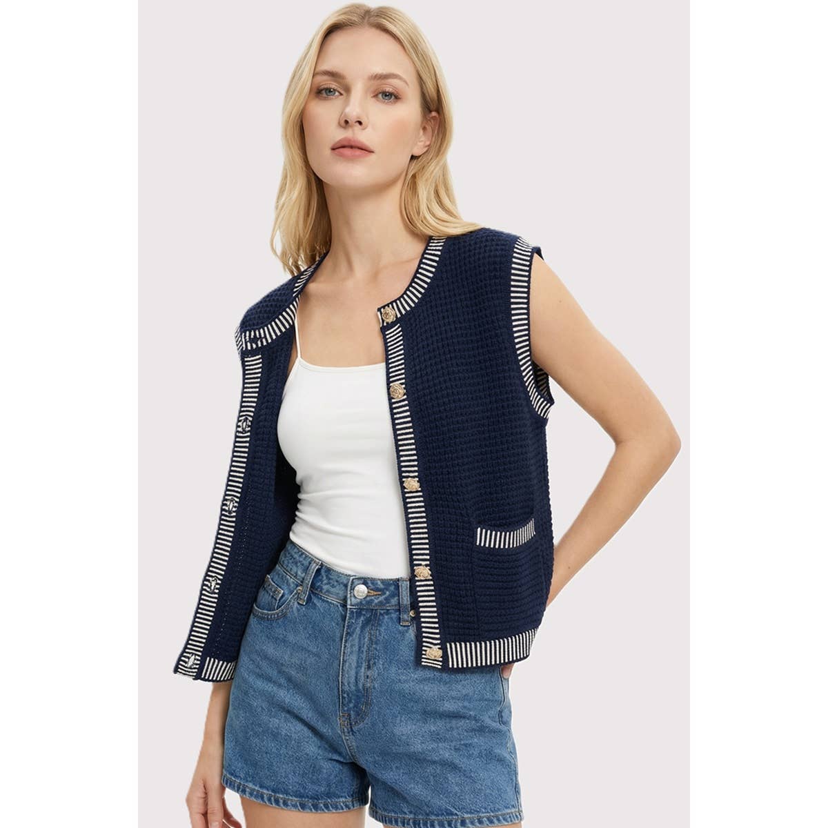Lily Button Down Sweater Vest