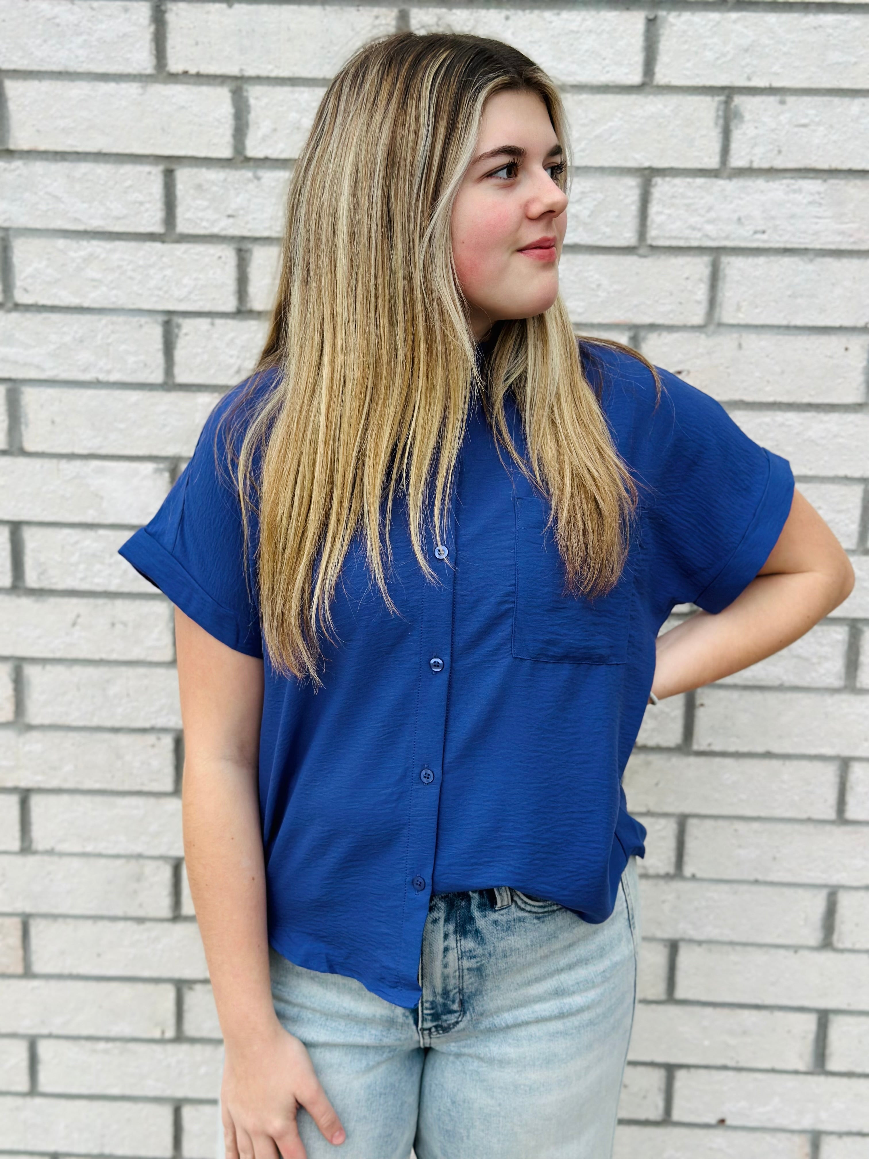 KAYDEE SHORT SLEEVE BUTTON UP
