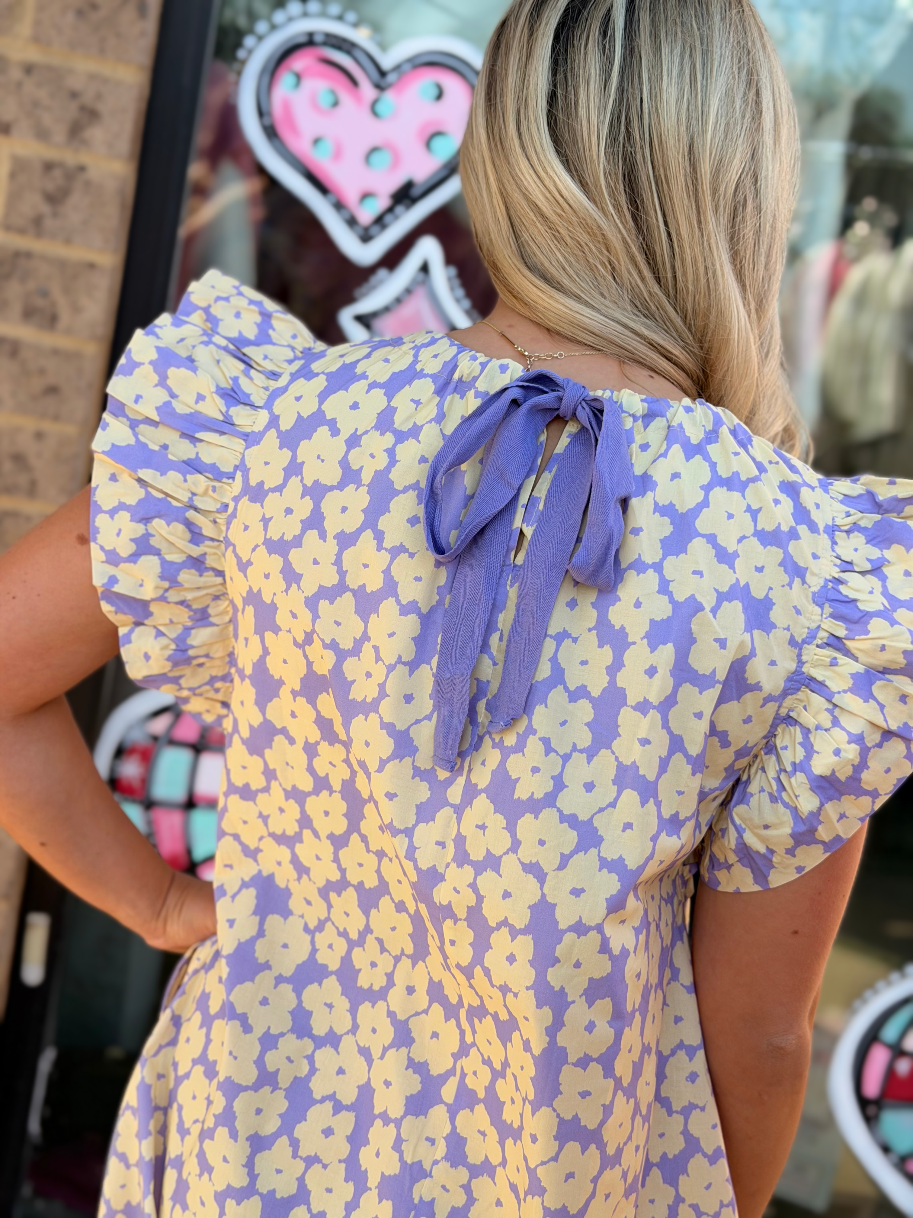 Erica Floral Tie Mini Dress