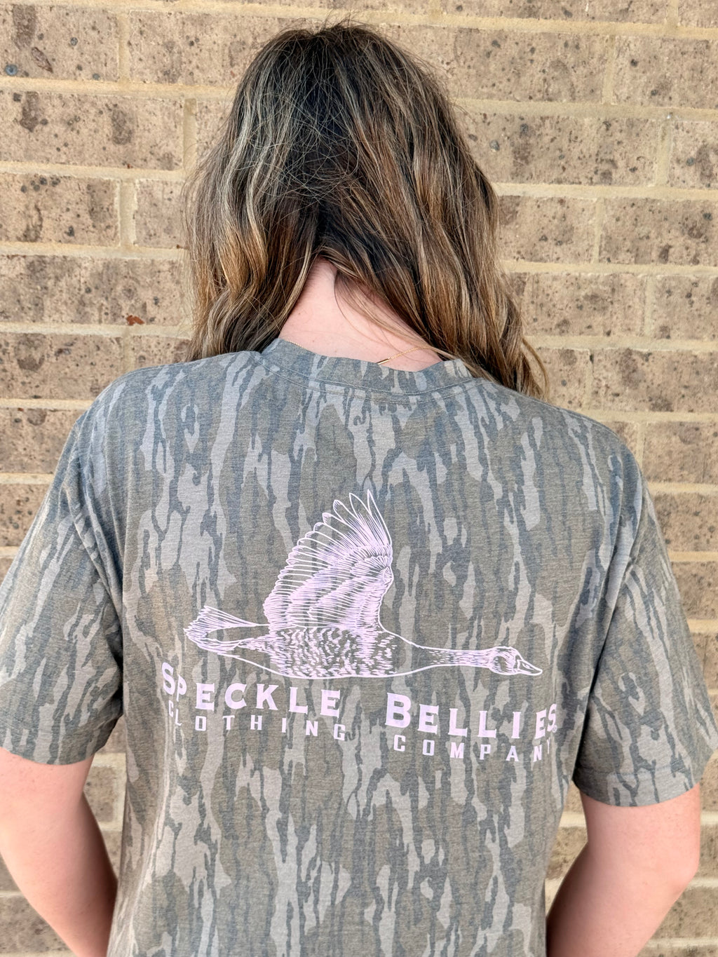 SBCC Mossy Oak Goose Pink Logo - Bottomland