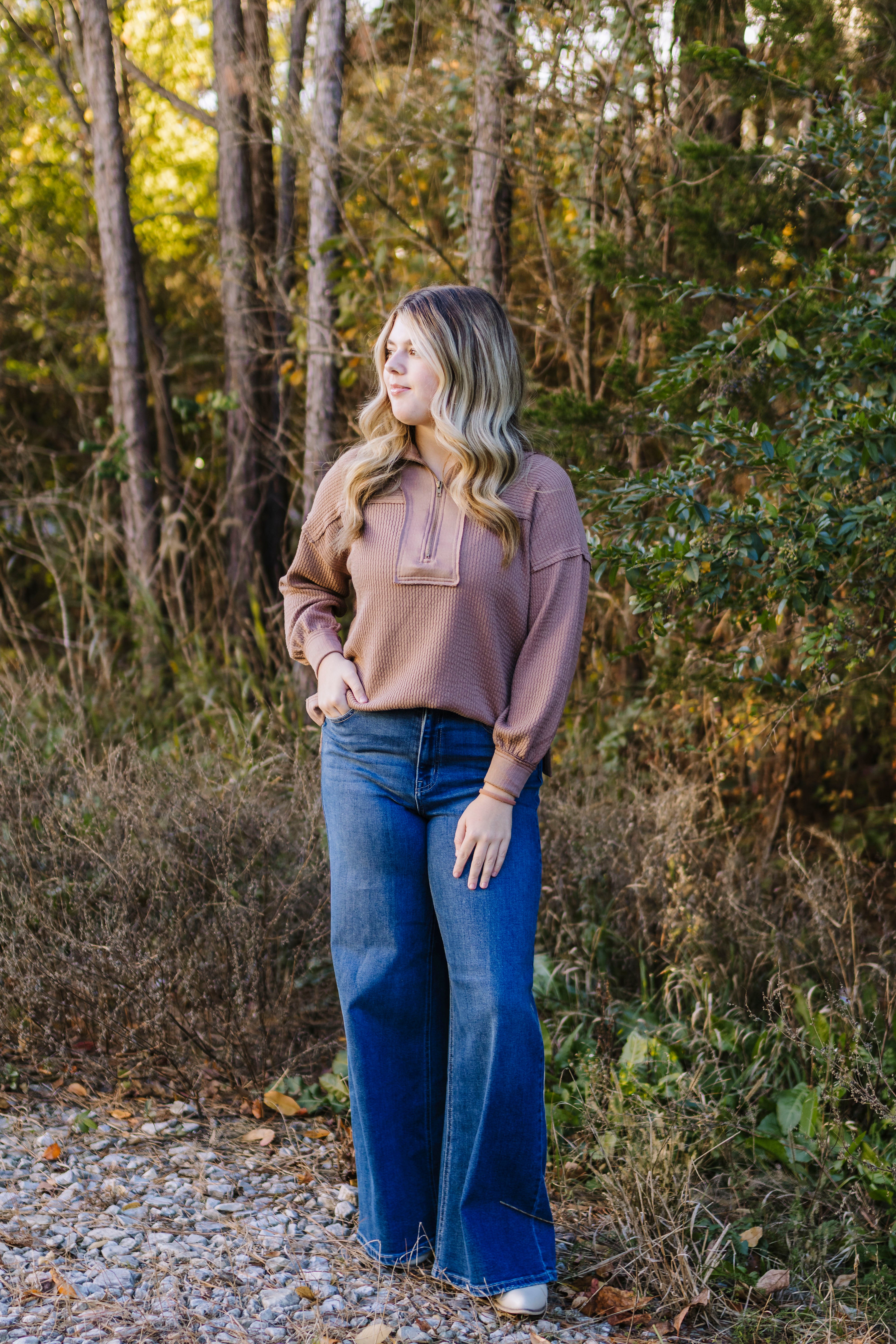 Hallie Half Zip Pullover DB