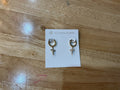 Cross crystal Huggie earring