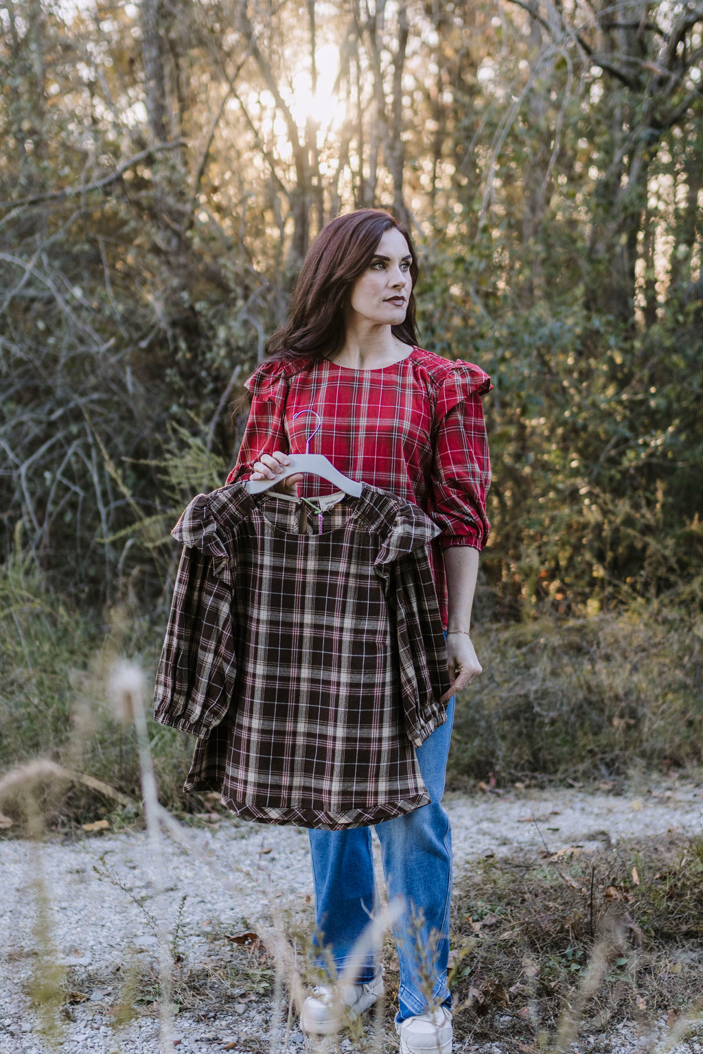 Sleigh Bells Ring Plaid Top