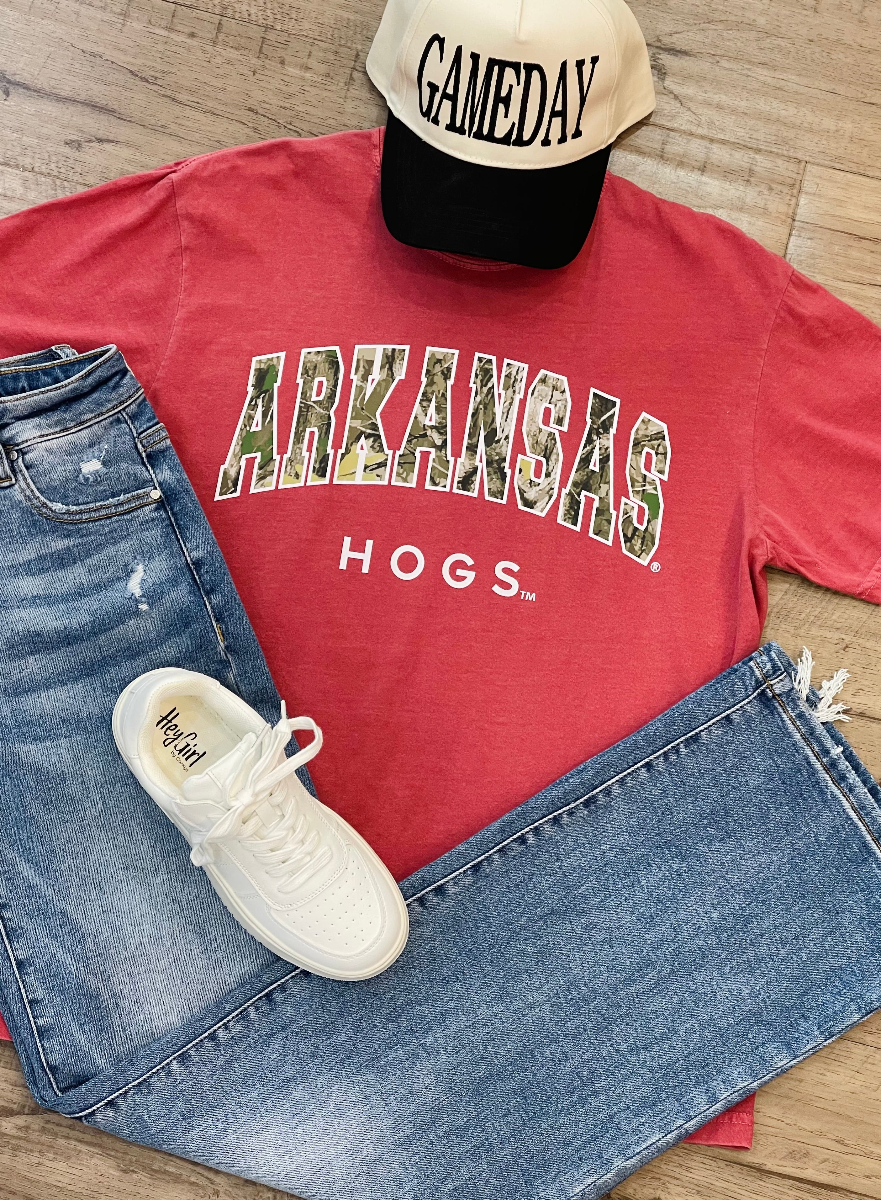 Razorbacks Camo Filled Gault Tee