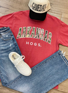 Razorbacks Camo Filled Gault Tee