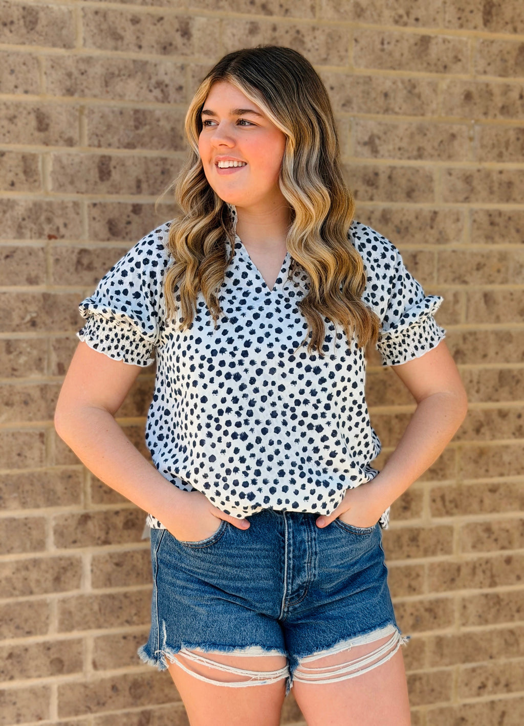 Kenzi Dot Print Blouse