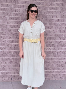Forever Yours Belted Midi Dress