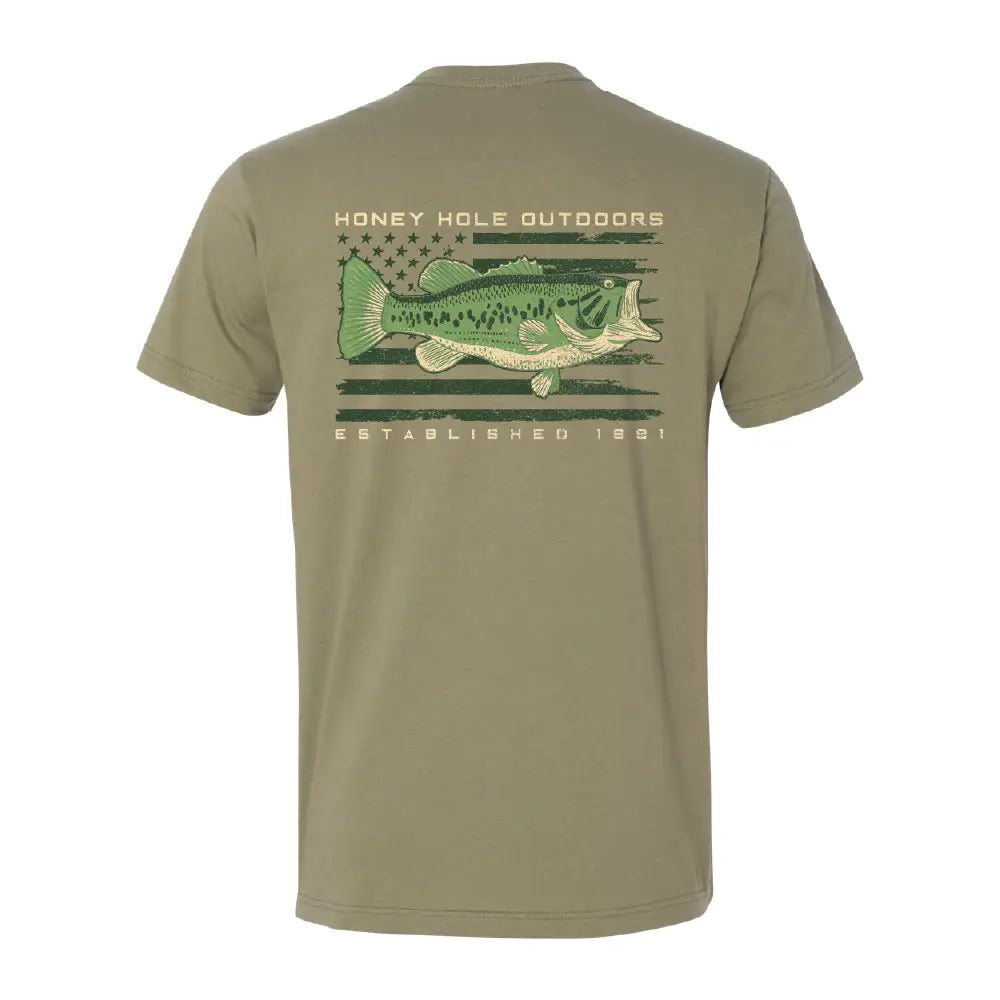 Short Sleeve- Bass Flag