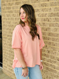 Jaylyn Bow Side Slit Top