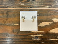 Mini Ellie Luxe Huggie E Gold Metal White