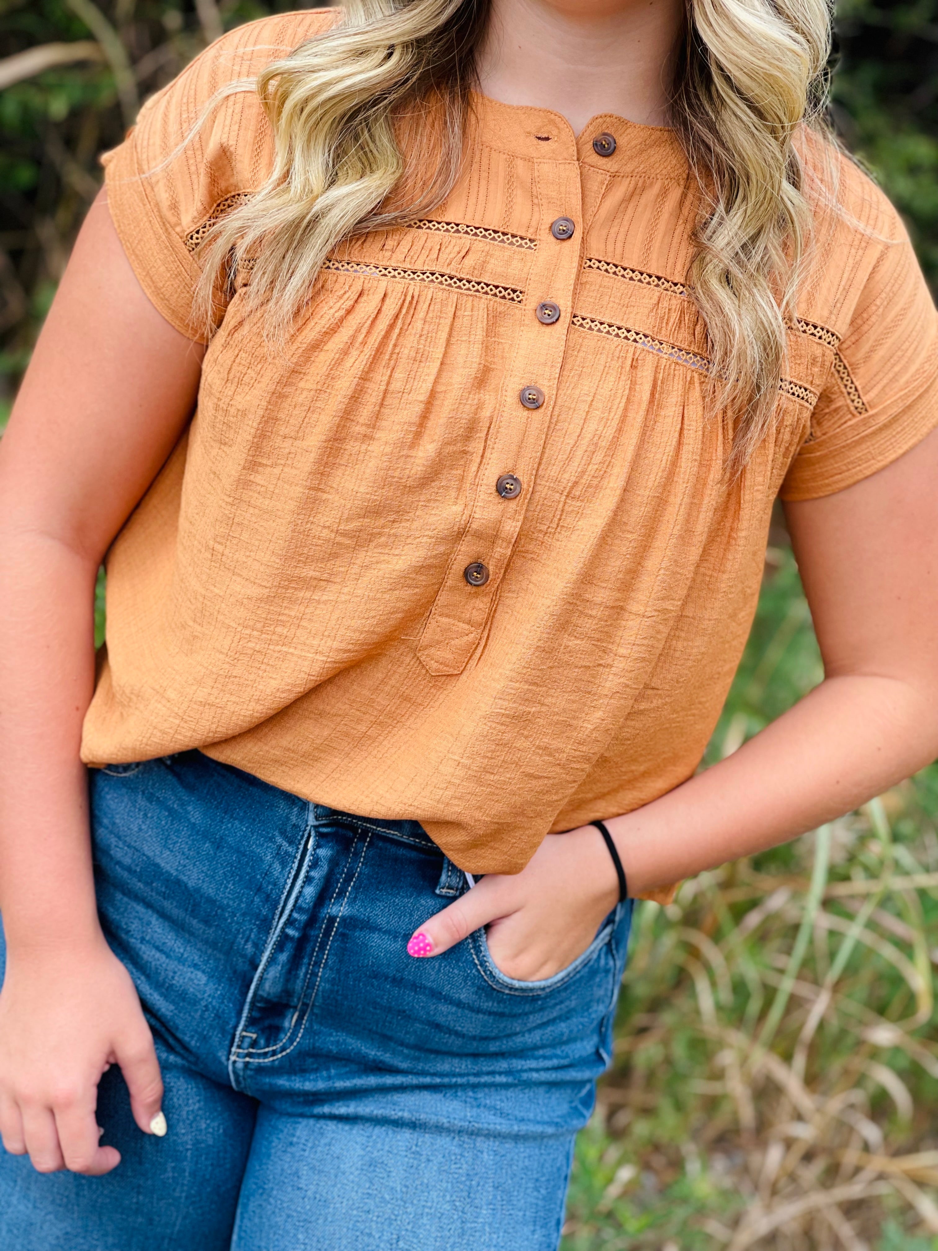 Karinda Half Button Top