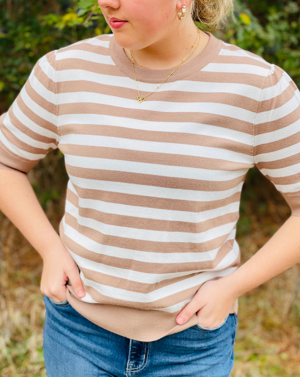 Camille Striped Sweater Top