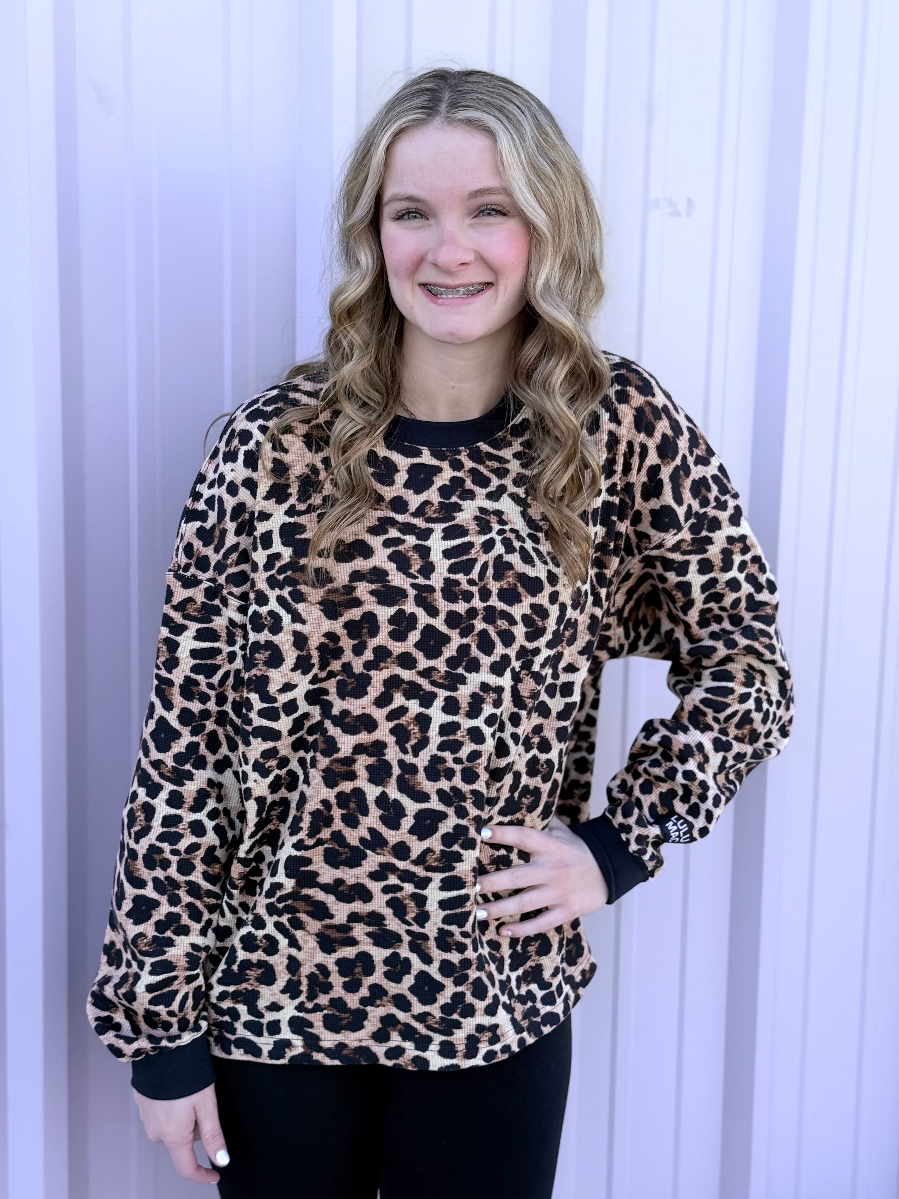 Lulu Mac Waffle Longsleeve Top