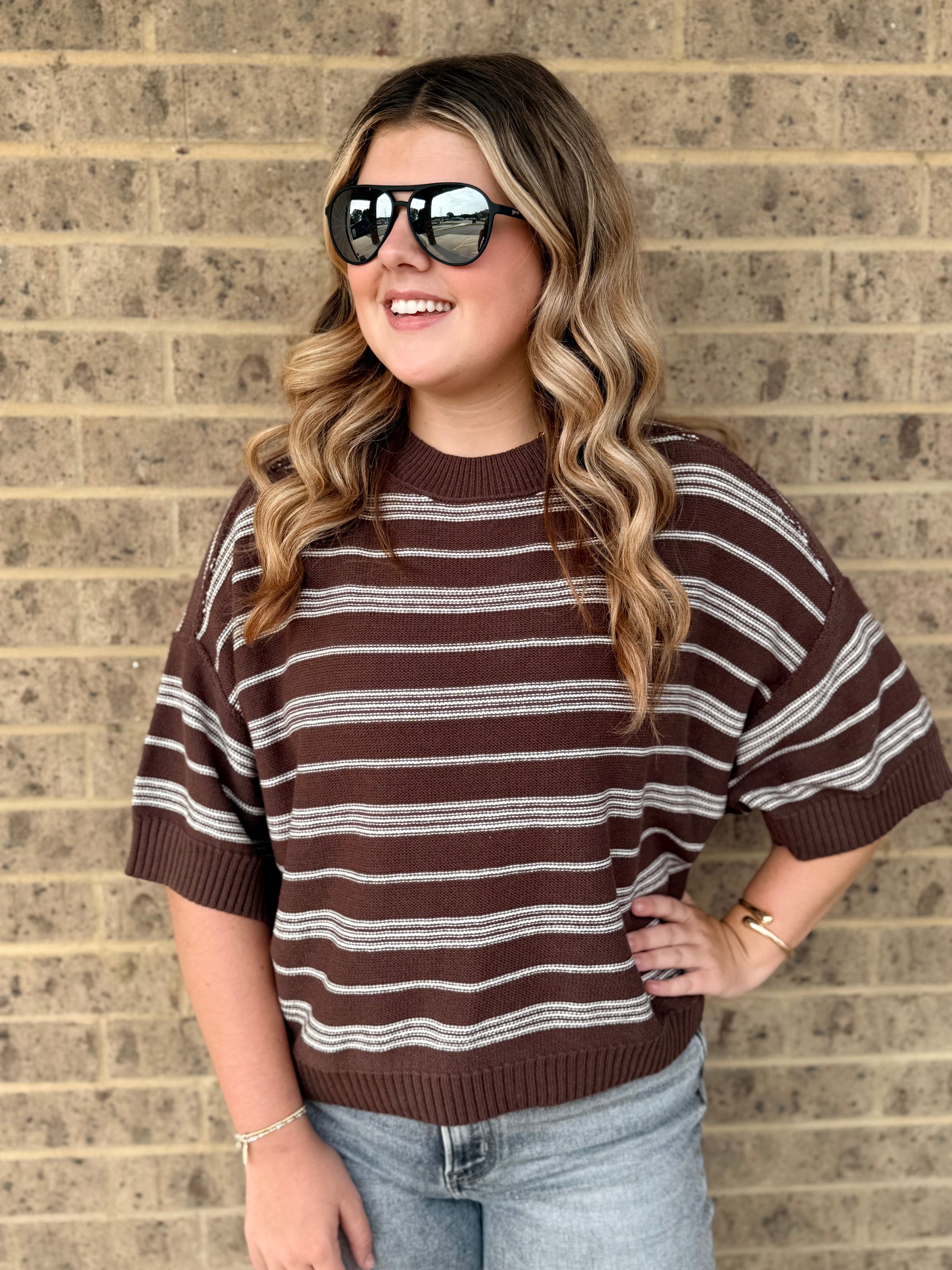 Emma Drop Sleeve Knit Top