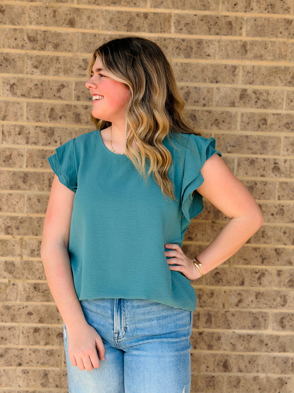 Kallie Ruffle Top