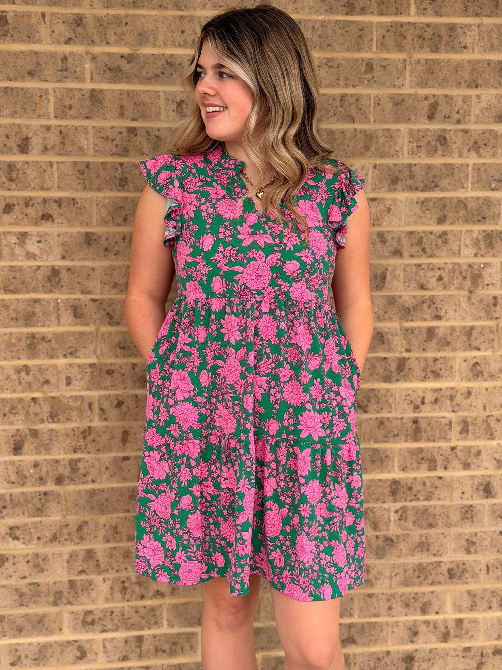Lizzy Forever Flutter Sleeve Dress