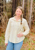 Horseshoe Embroidered Button Up