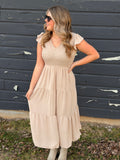 Finley Flutter Sleeve Midi