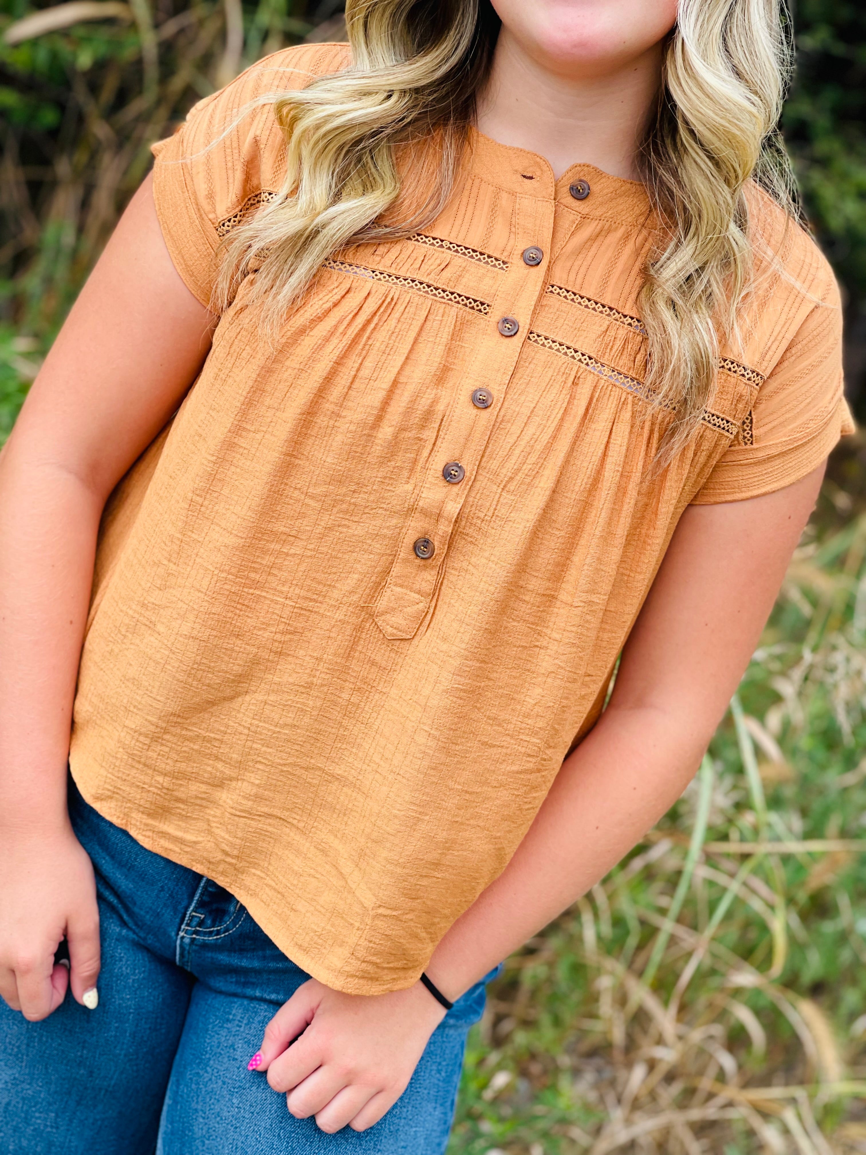 Karinda Half Button Top