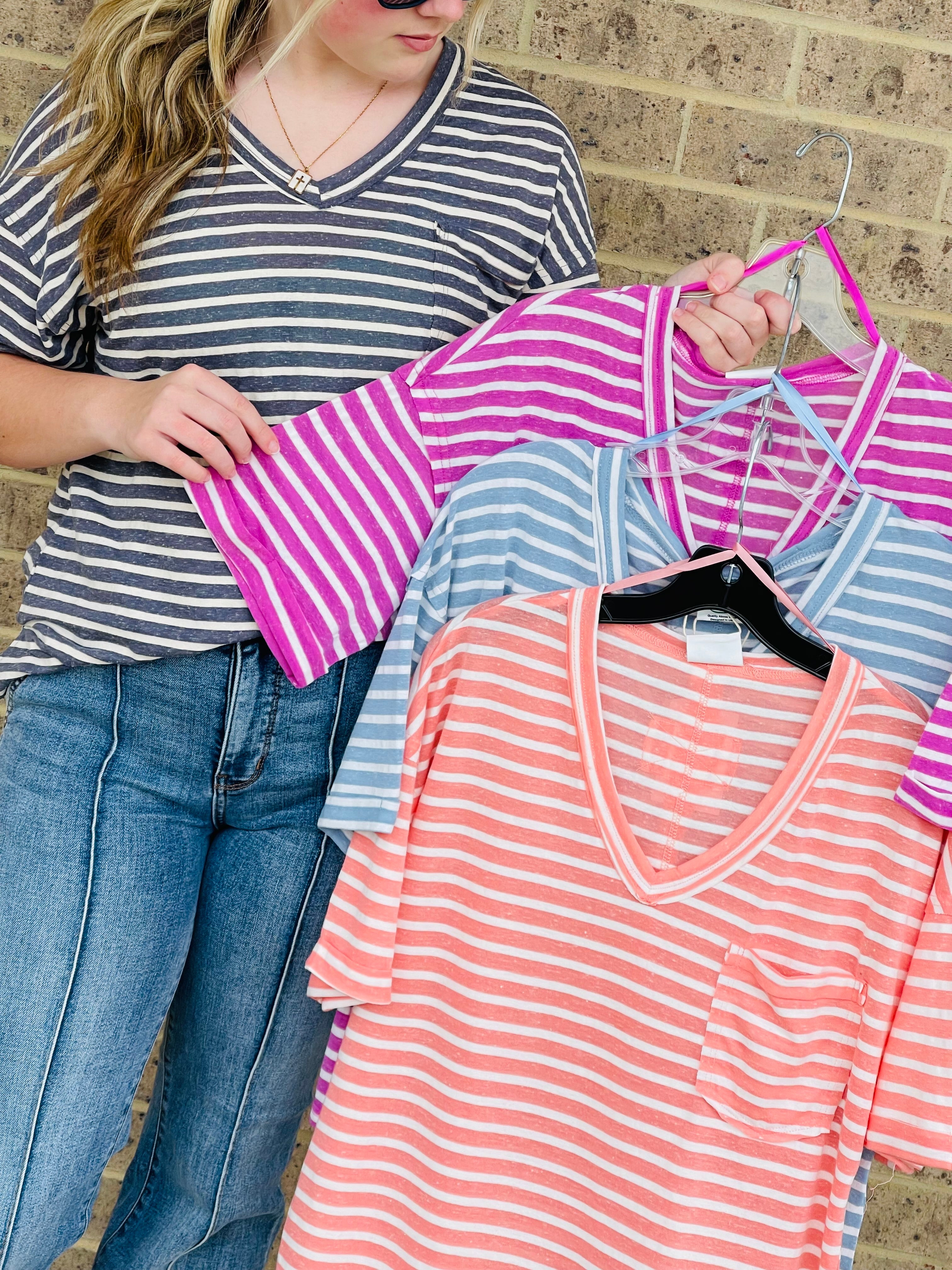 Where You Are Striped Top