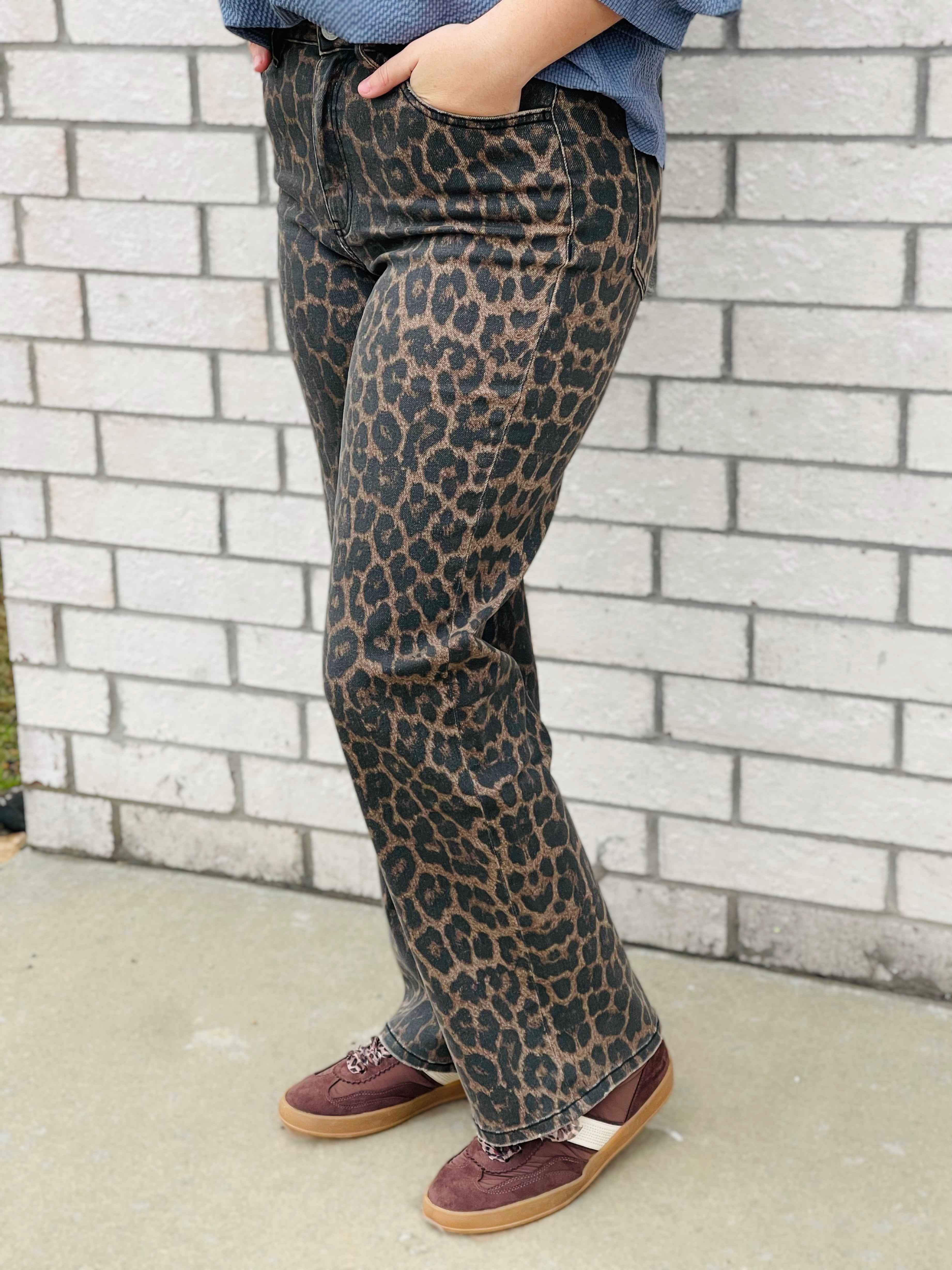 Lottie Leopard Print HR Wide Leg