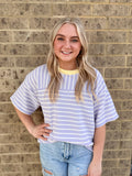 Leslee Color Block Ringer Top