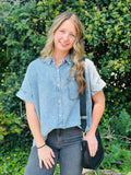 Megan Washed Button Up