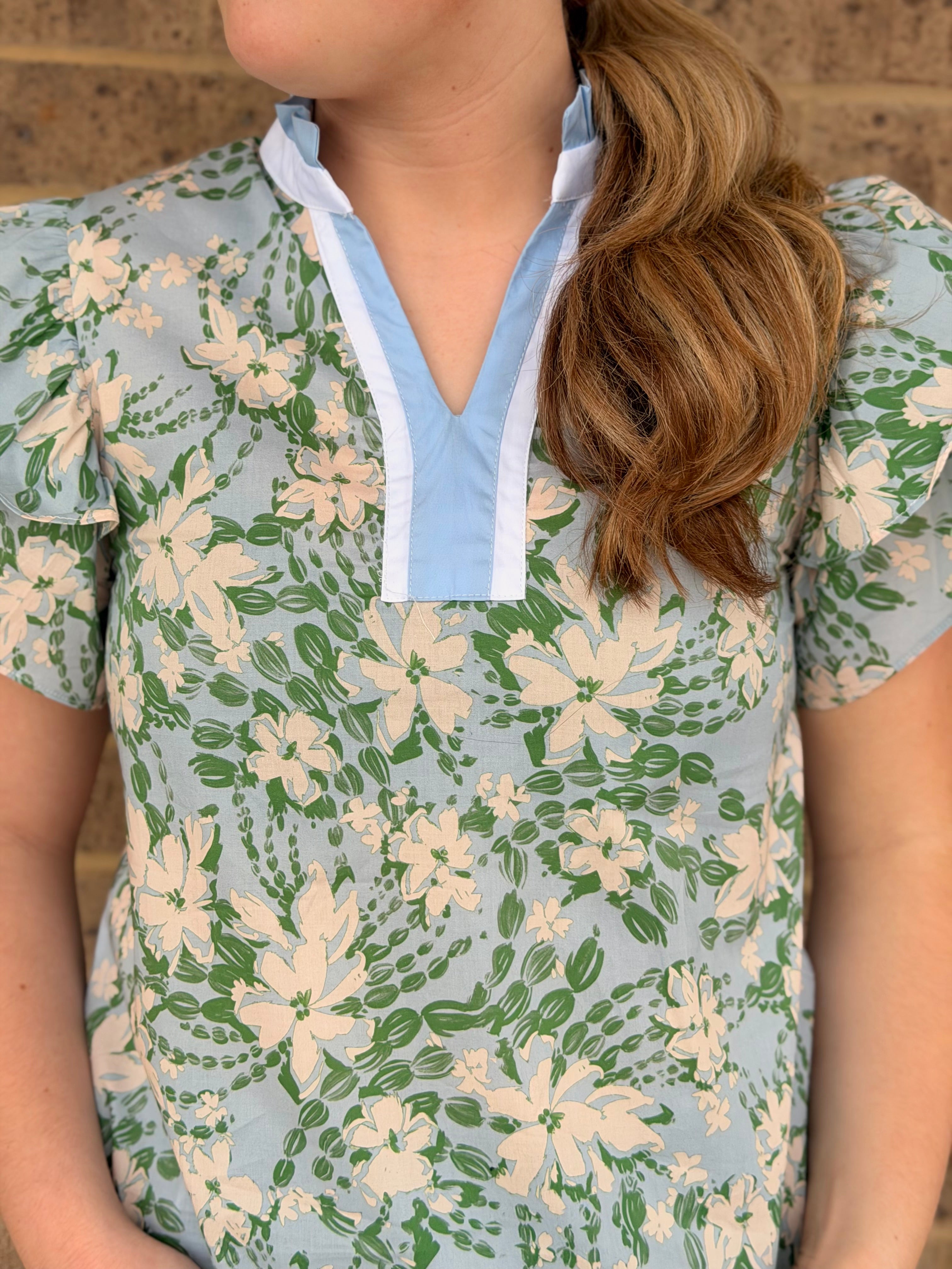 Steppin Into Spring Floral Top