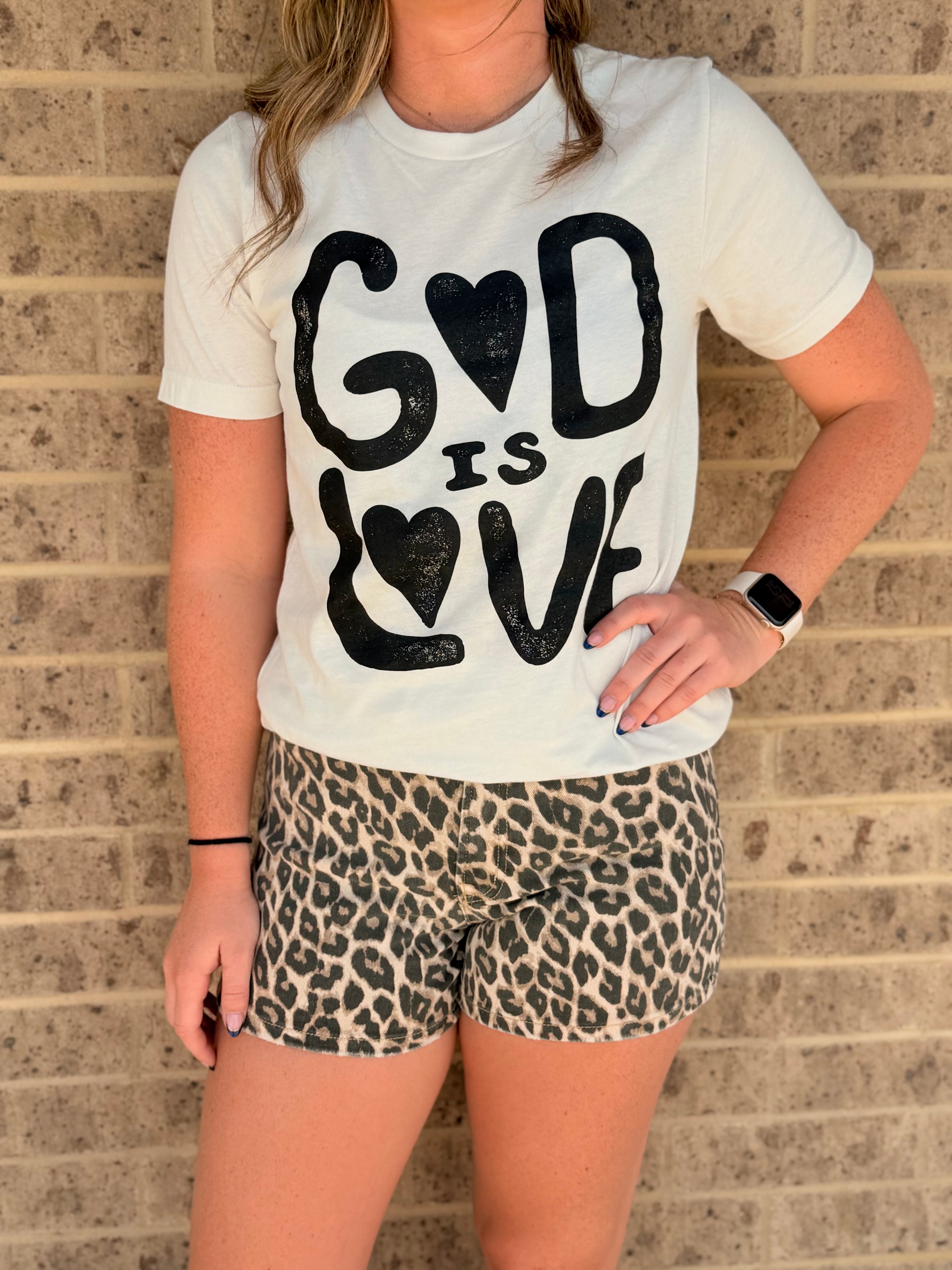 Vervet Super High Rise Leopard Shorts