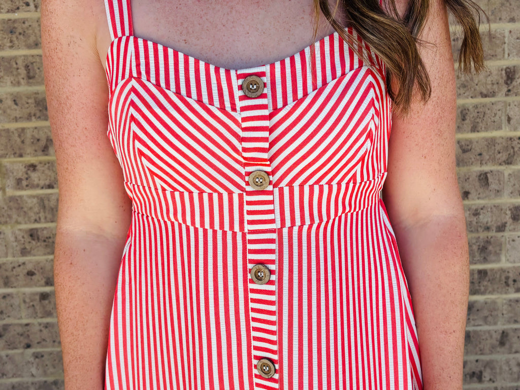 Sadie Striped Button Down Midi