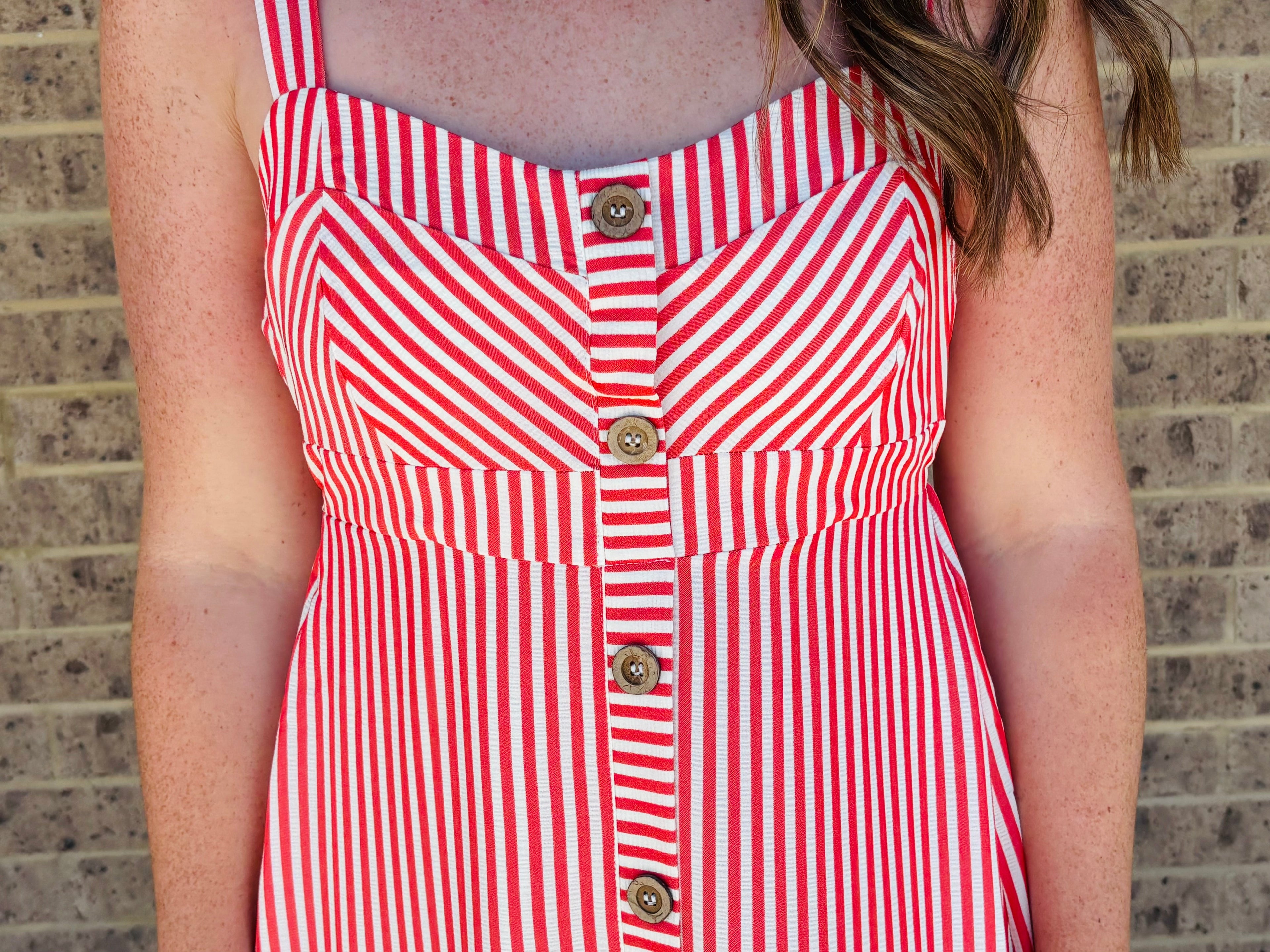 Sadie Striped Button Down Midi