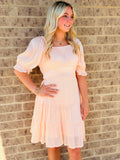 Harmony Textured Shimmer Tie Detail Dress