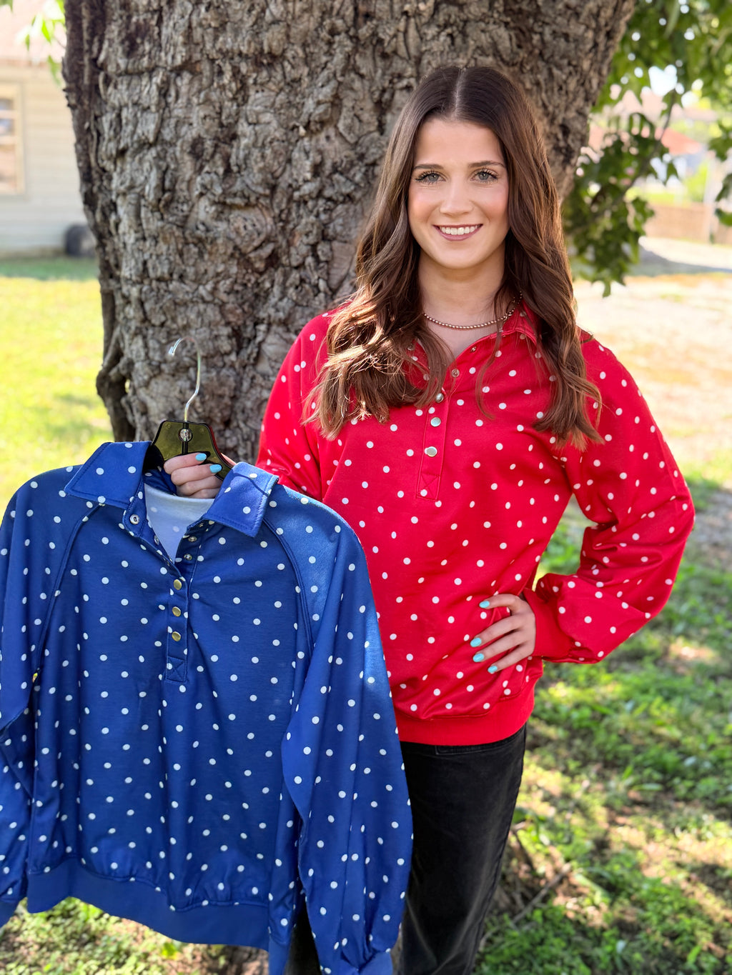 Maddie Polka Dot Pullover