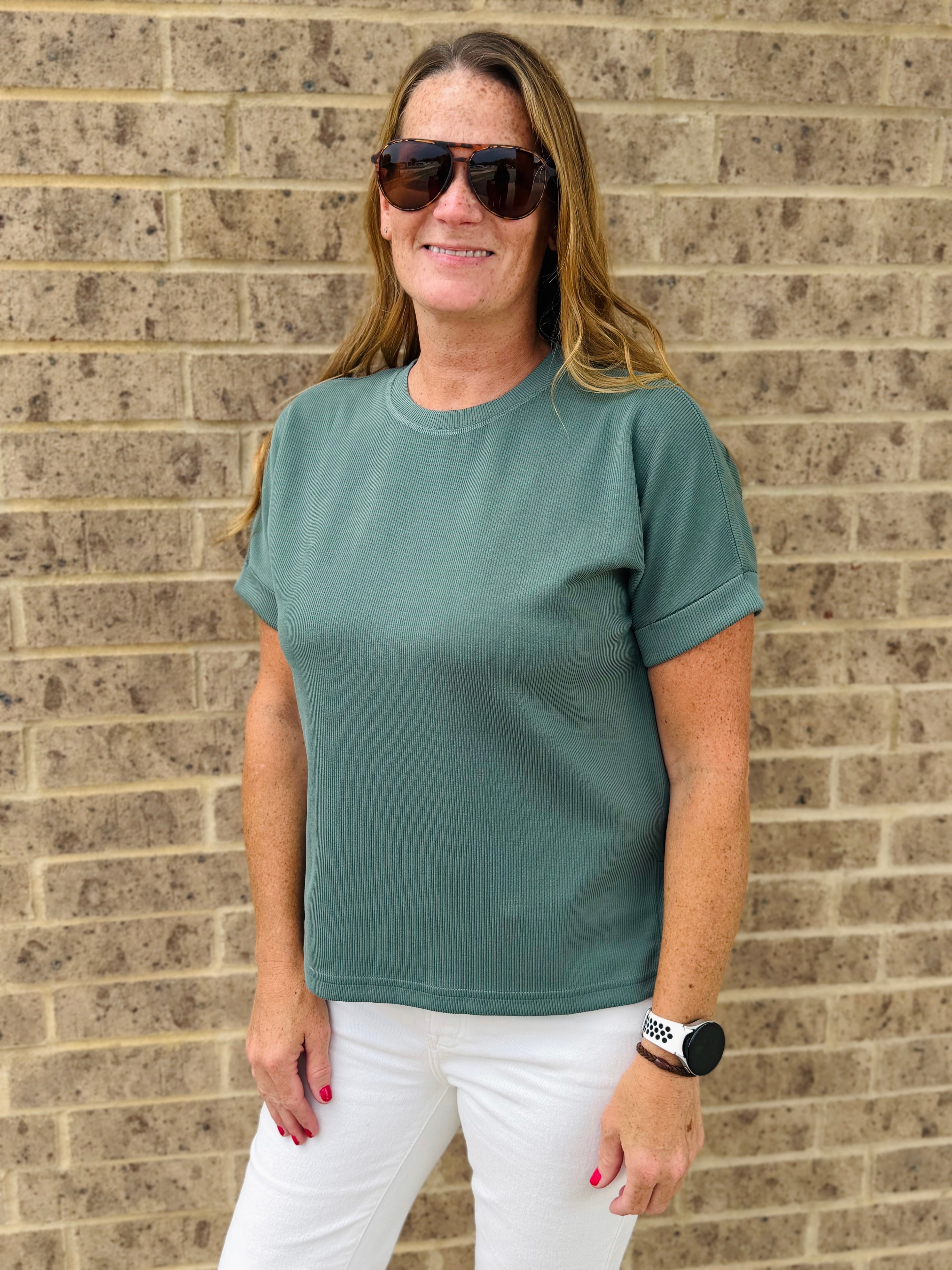 LUXE RIBBED TEE