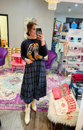 Lainey Plaid Smocked Midi