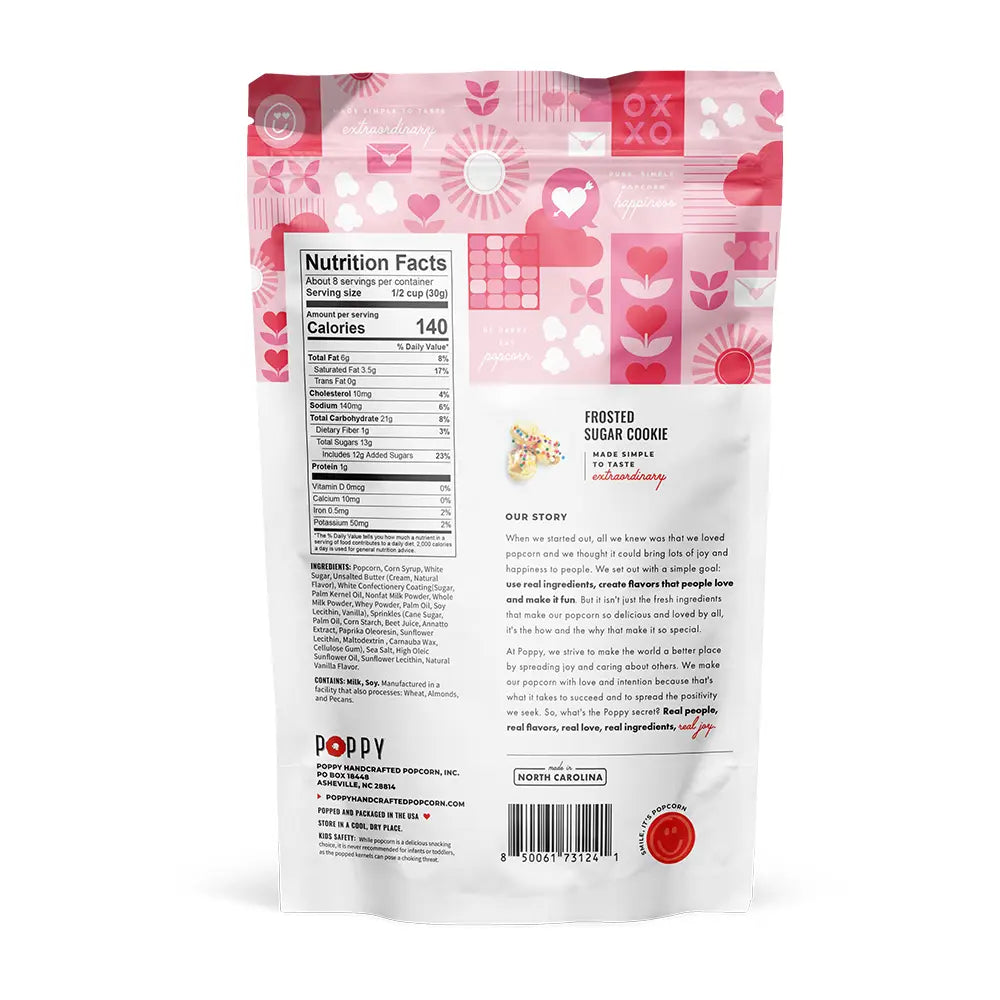 Frosted Sugar Cookie Poppy Popcorn