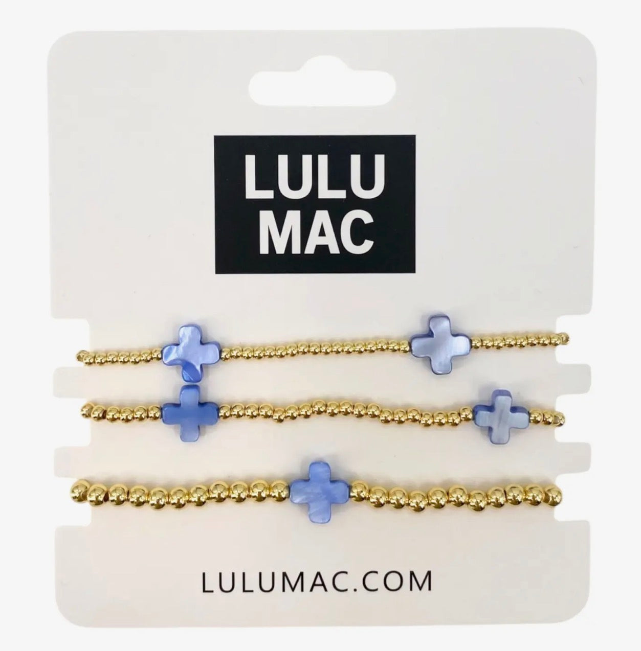 Lulu Mac Blue Cross Bracelet Set