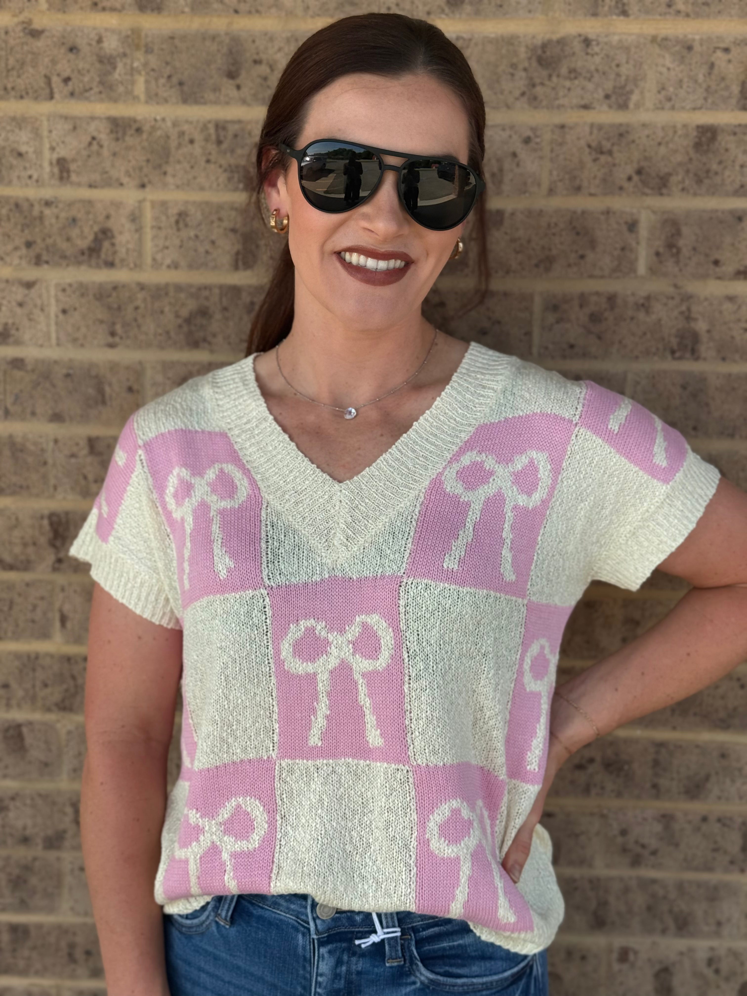 Luxe Bow Sweater Top